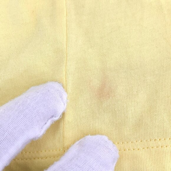 Gucci Yellow Apple Logo Print Round Neck Short Sleeve T-Shirt Made In Italy - Picture 6 of 7